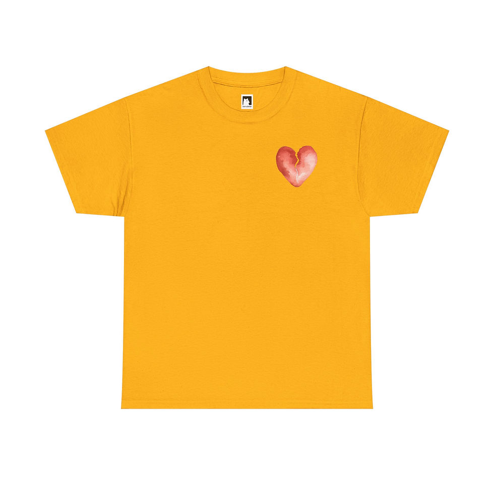 Thumbnail: Heartfelt Unisex Heavy Cotton Tee, Casual T-Shirt for Everyday Wear, 