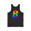 Thumbnail: Rainbow Initial Unisex Jersey Tank, Summer Casual Top, LGBTQ+ Apparel, 