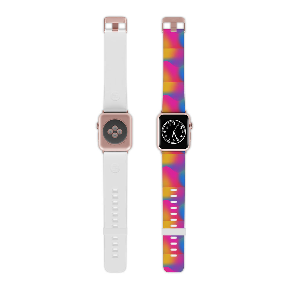Thumbnail: Vibrant Watch Band, Colorful Silicone Strap for Fitness, Gift for Tech Lovers,