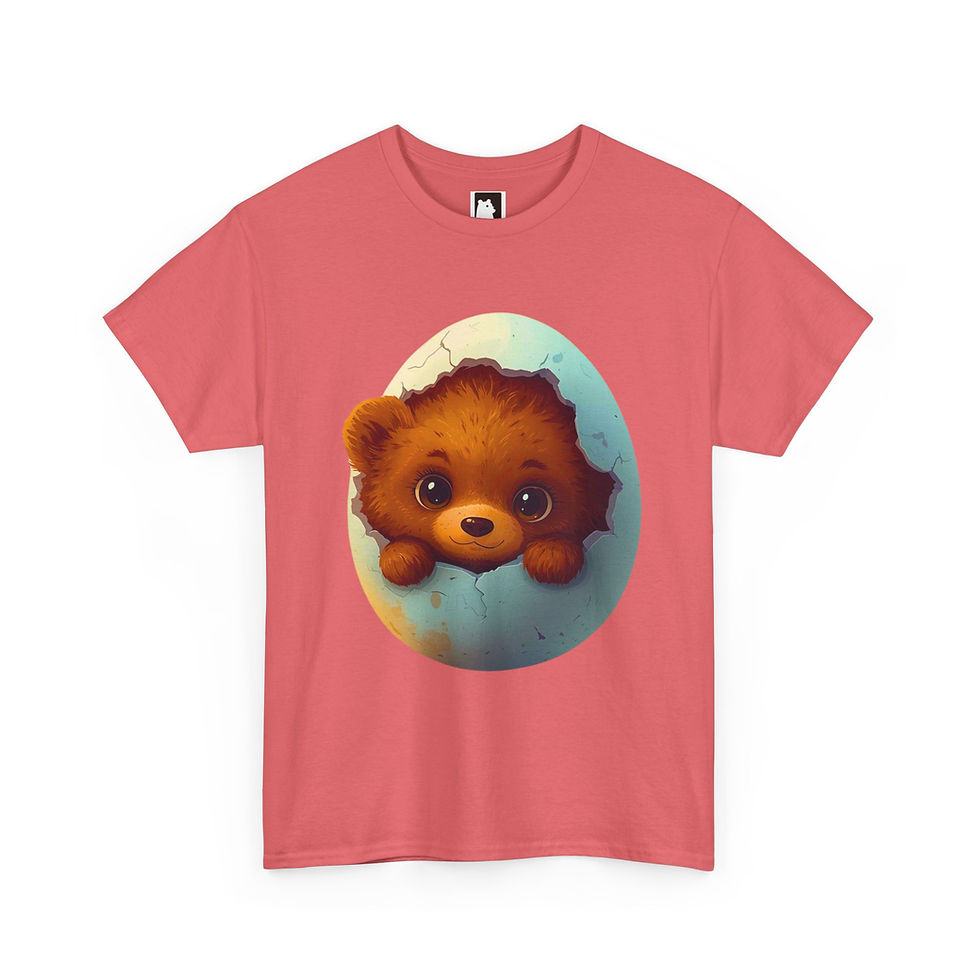 Thumbnail: Cute Baby Bear T-Shirt, Cute Graphic T-Shirt, Unisex Cotton T-Shirt
