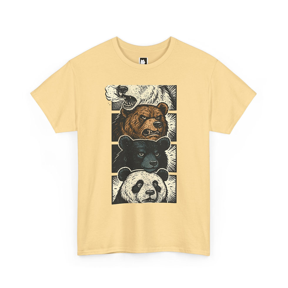 Thumbnail: Bear and Panda Lovers Gift, Nature T-Shirt for Wildlife Enthusiasts, 