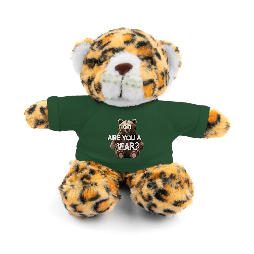 Thumbnail: Adorable Stuffed Animals with Tee - Perfect for Kids, Gifts, Playtime, 