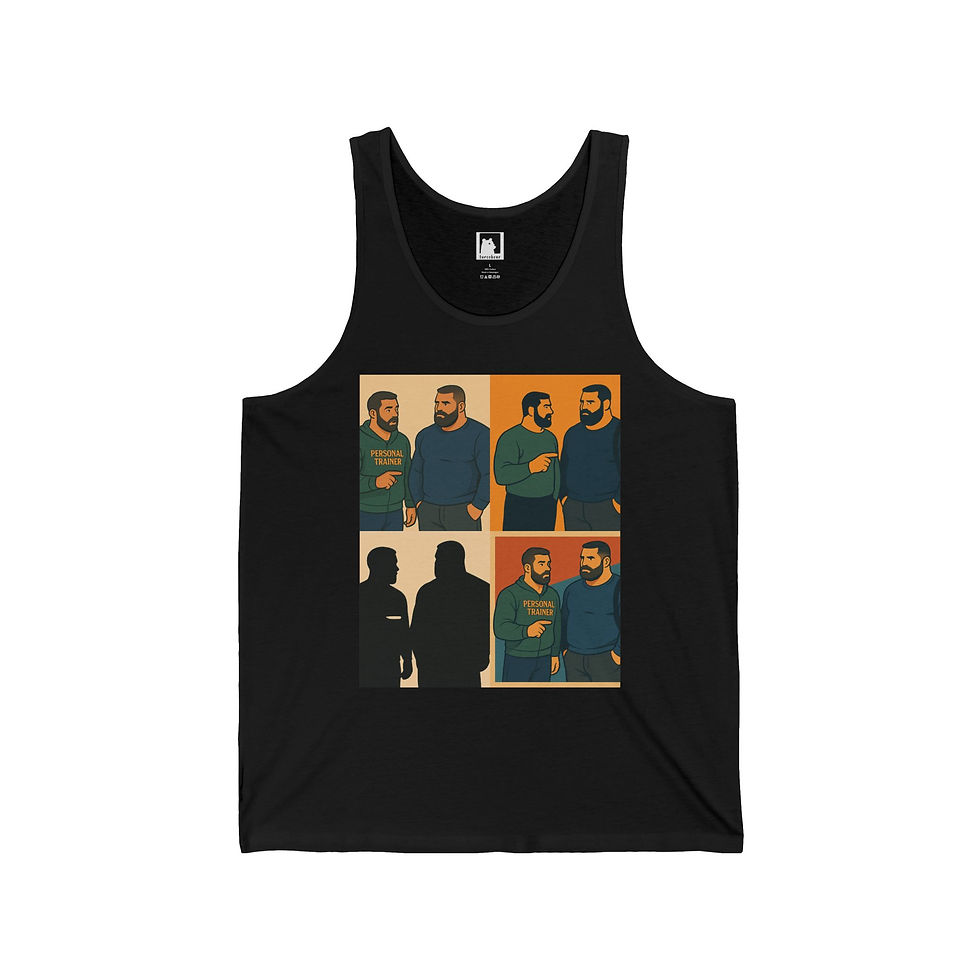 Thumbnail: Retro Pop Art Couples Tank Top — Vintage Silhouette Love Graphic