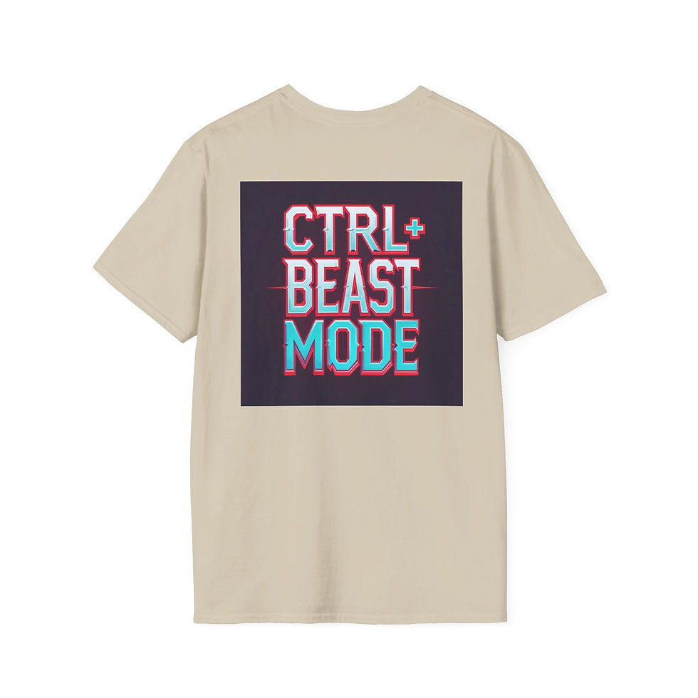Thumbnail: Beast Mode Graphic Tee - Unisex Softstyle T-Shirt, Fitness Shirt, Gamer Style, 