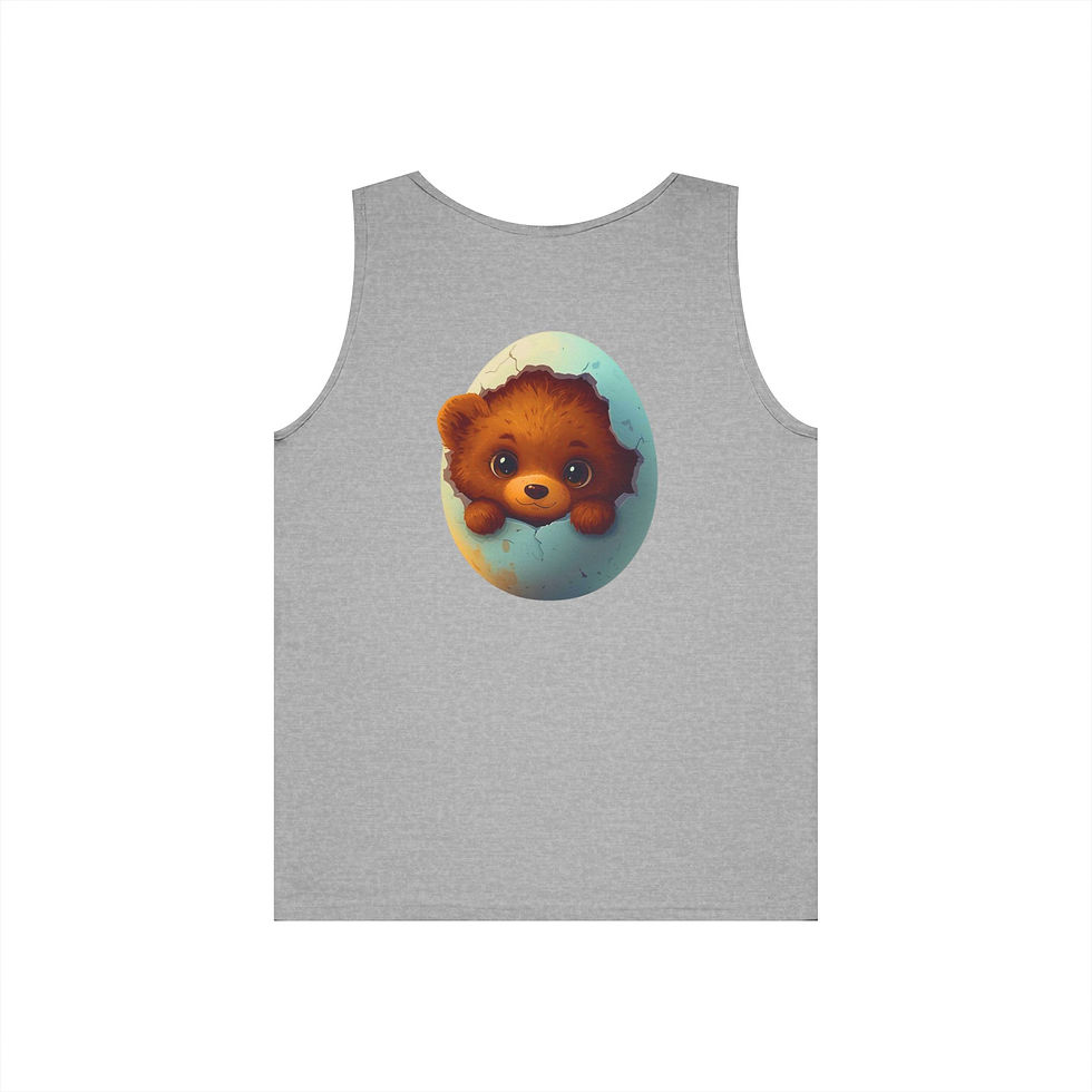 Thumbnail: Cute Baby Bear Tank Top, Unisex Cotton Tank, Summer Outfit, 