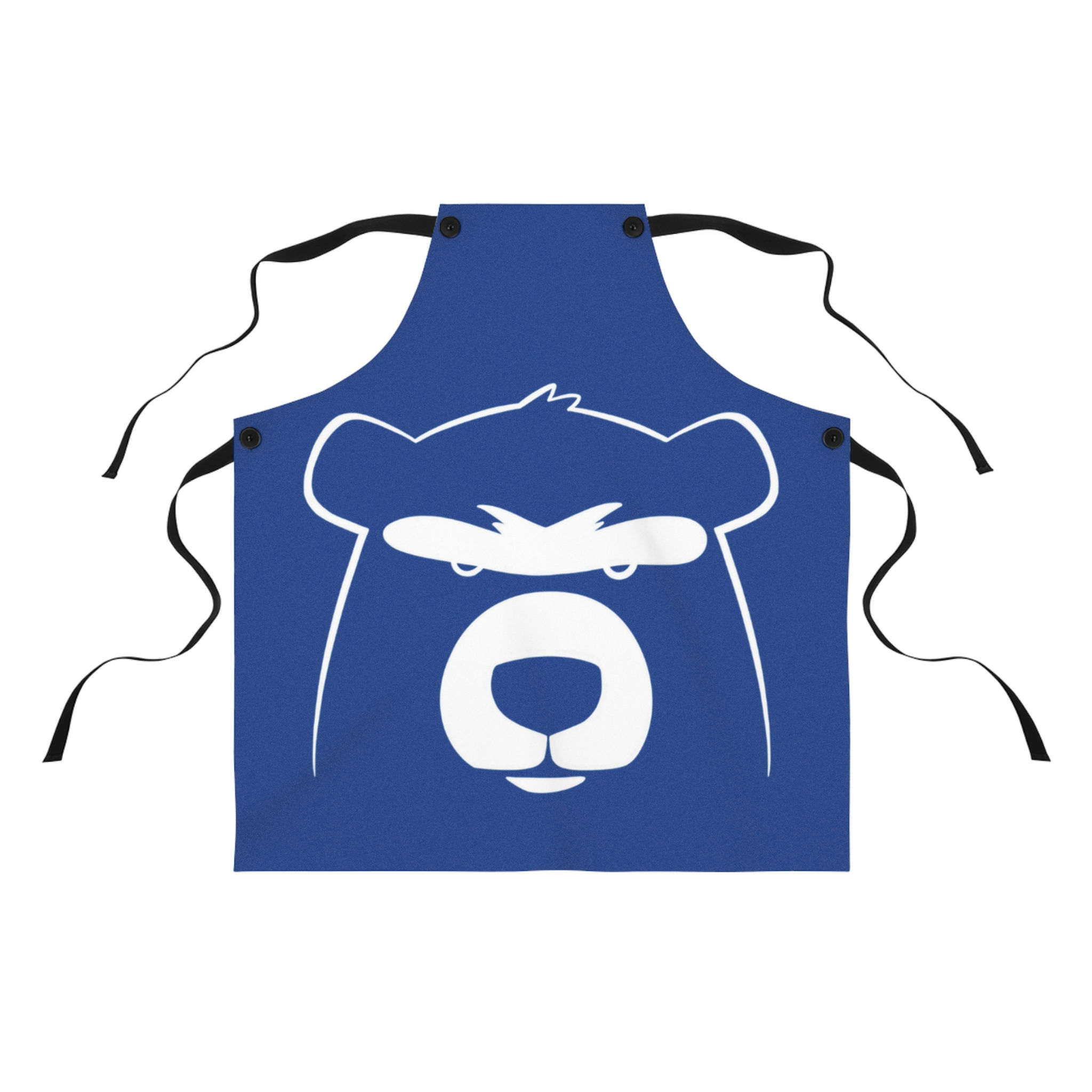 Blue Bear Apron for Cooking and Baking, Funny Kitchen Gift,