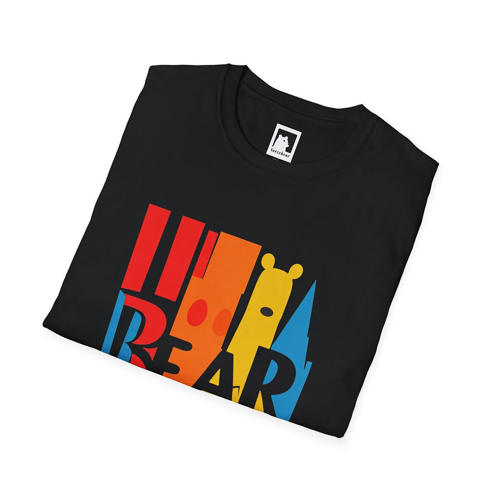 Thumbnail: Colorful Bear Graphic Unisex T-Shirt - Cute Animal Tee for Kids and Adults
