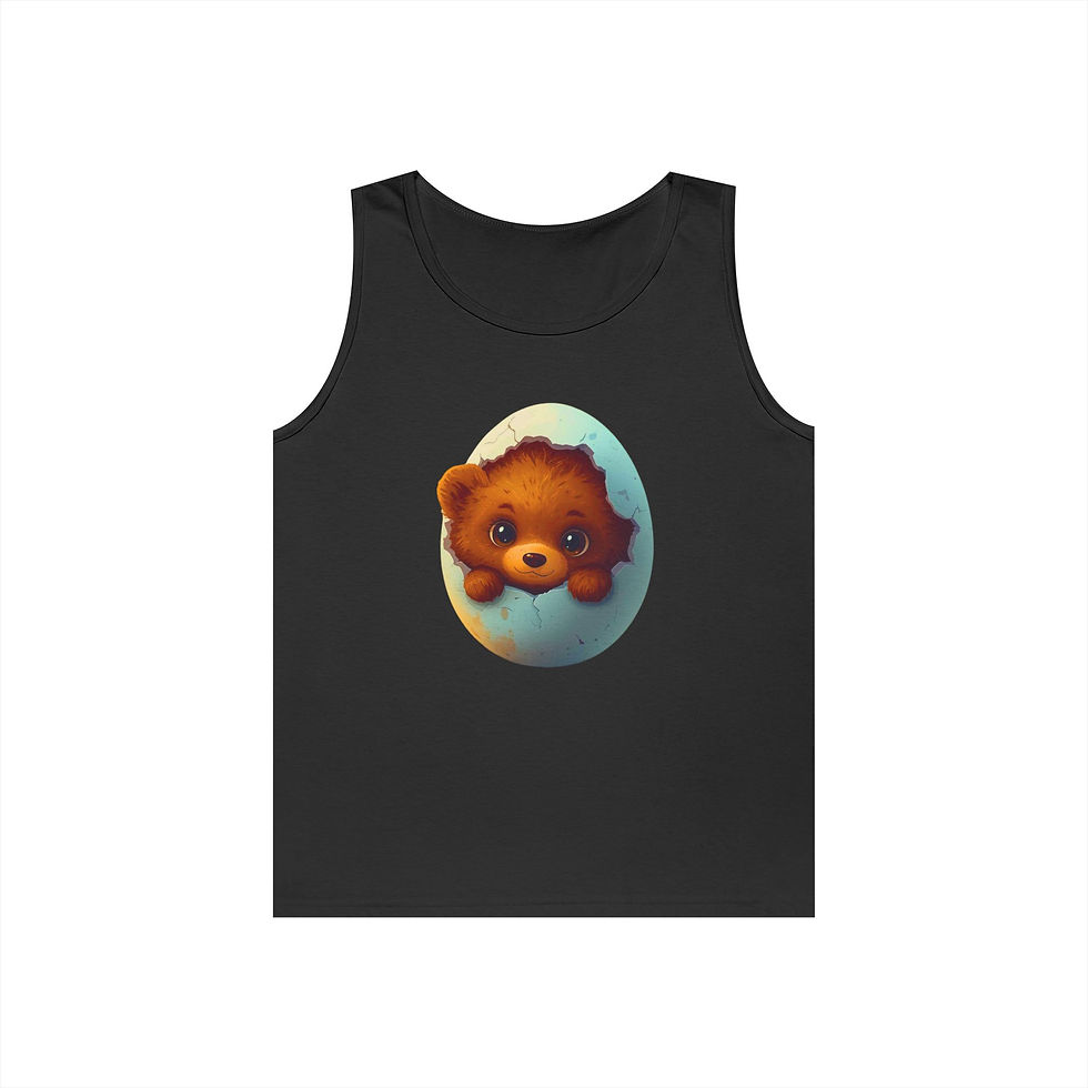Thumbnail: Cute Baby Bear Tank Top, Unisex Cotton Tank, Summer Outfit, 