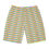 Thumbnail: Rainbow 'BEAR' Repeat Board Shorts White — Pride Beach Swim Trunks