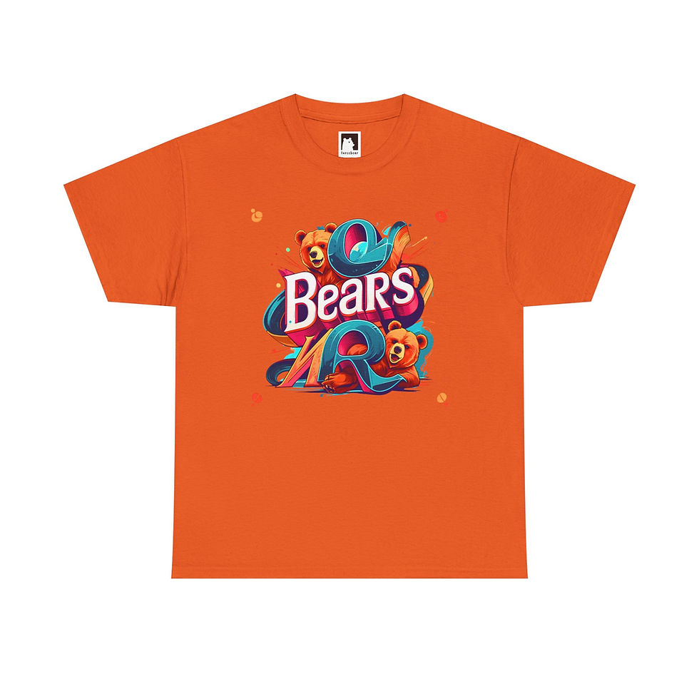 Colorful Bears Graphic Tee | Unisex Cotton T-Shirt, Casual Wear,