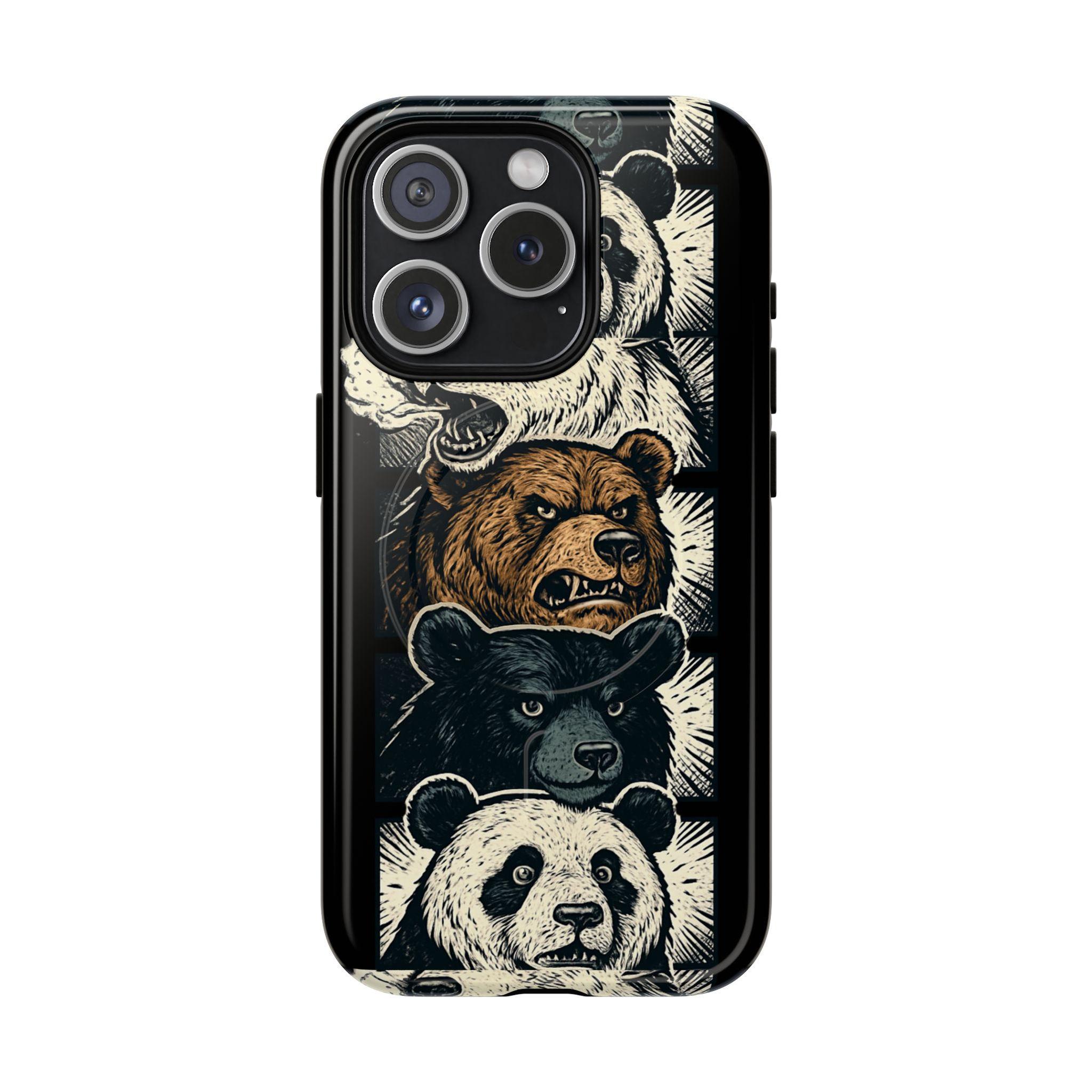 Wildlife Tough Magnetic Phone Cases - Bear and Panda Design,
