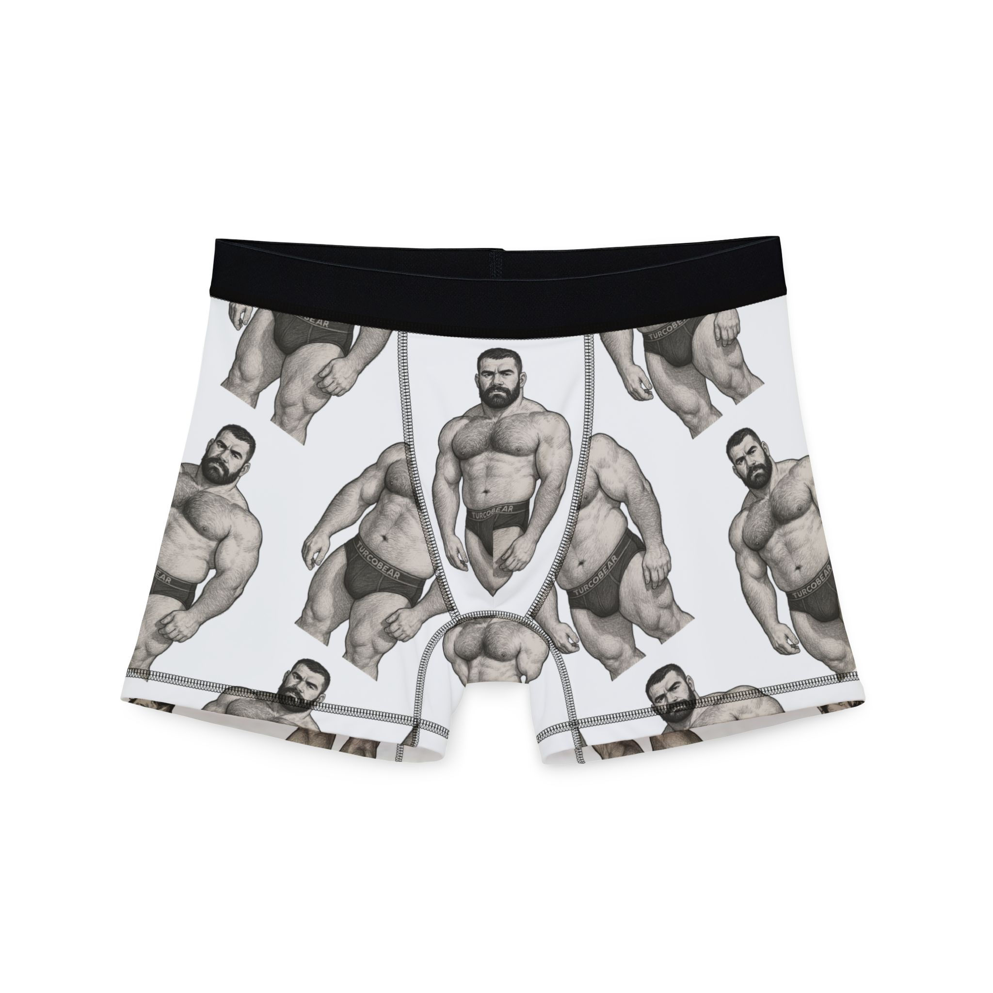 Muscle Man Pattern Boxers — Novelty Men's Boxer Briefs