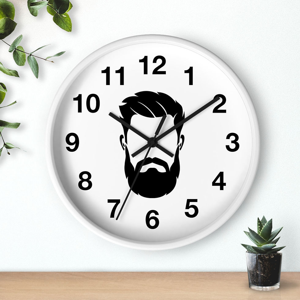 Thumbnail: Stylish Beard Wall Clock, Unique Home Decor for Men, Gift for Father's Day, 