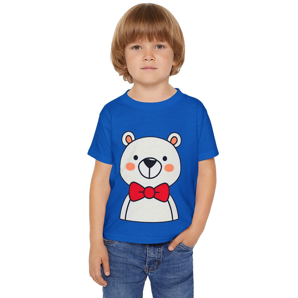 Thumbnail:  Adorable Bear Bowtie Toddler T-shirt, Cute Kids’ Gift, Birthday Outfit, 