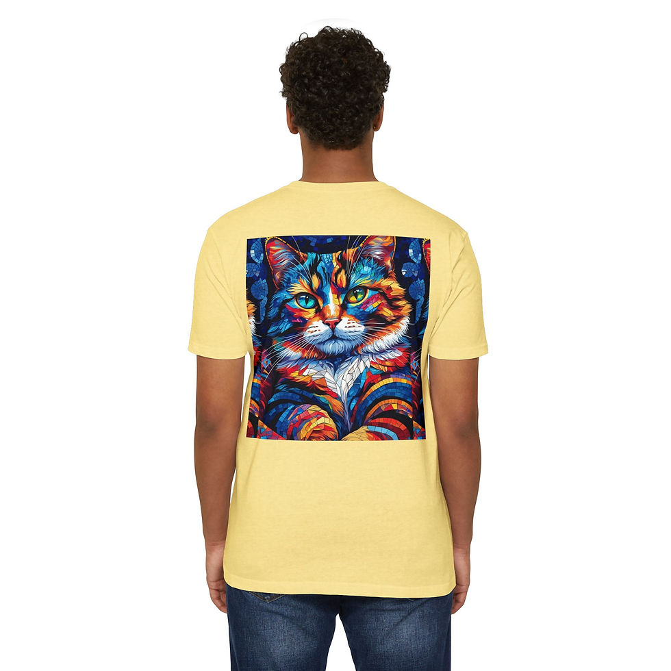 Thumbnail: Vibrant Cat Art T-Shirt | Unisex Tee, Pet Lover Gift, Animal Lovers,