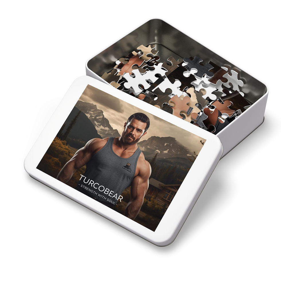 Thumbnail: Turcobear 'Strength with Soul' Fitness Jigsaw Puzzle with Tin