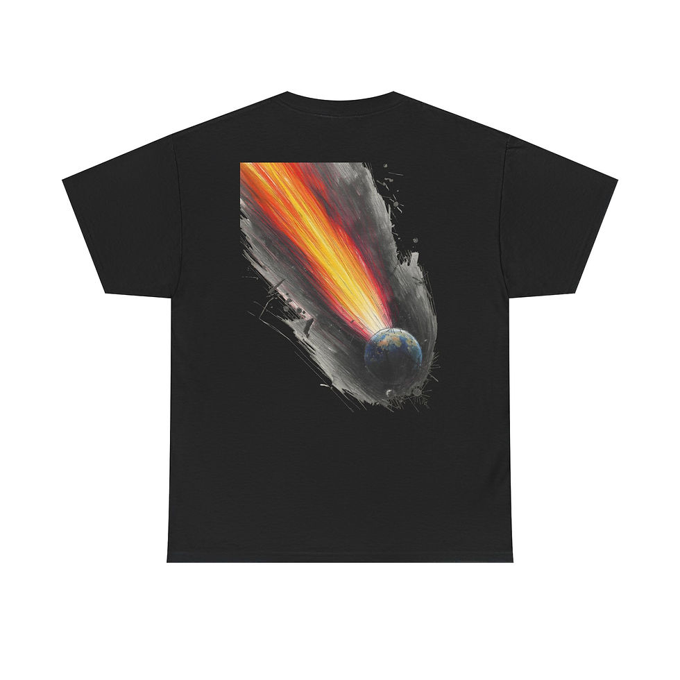 Thumbnail: Cosmic Meteor Unisex Tee - Space Shirt, Cute Graphic T-shirt, 