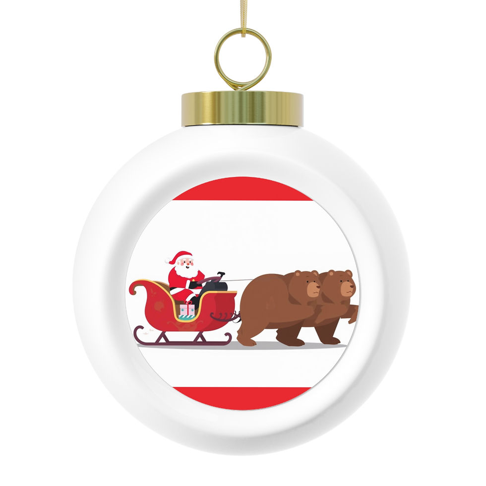 Christmas Ball Ornament with Fun Designs, Holiday Decoration,