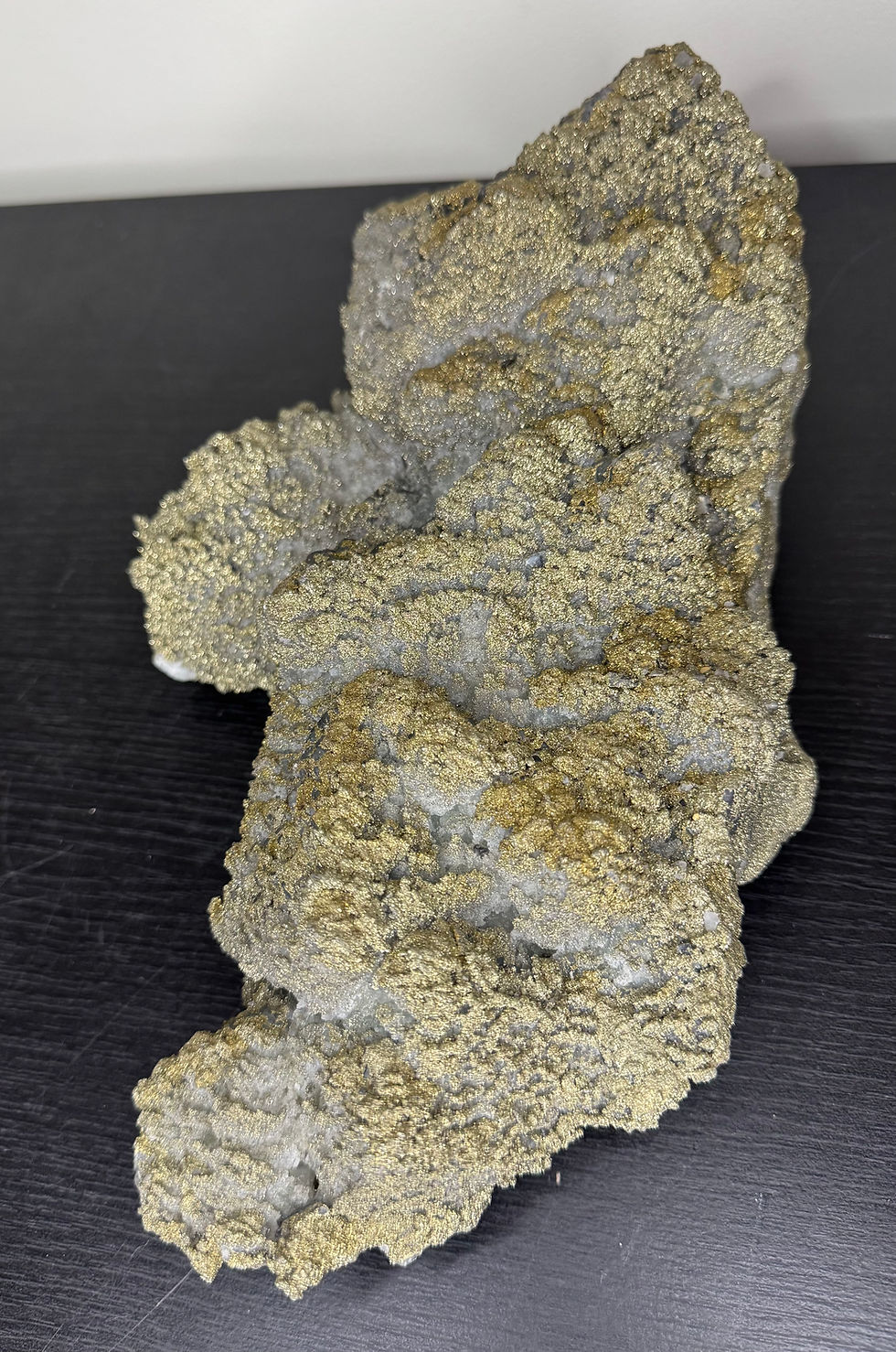 Thumbnail: Large pyrite x green fluorite 3.9kg pfs1