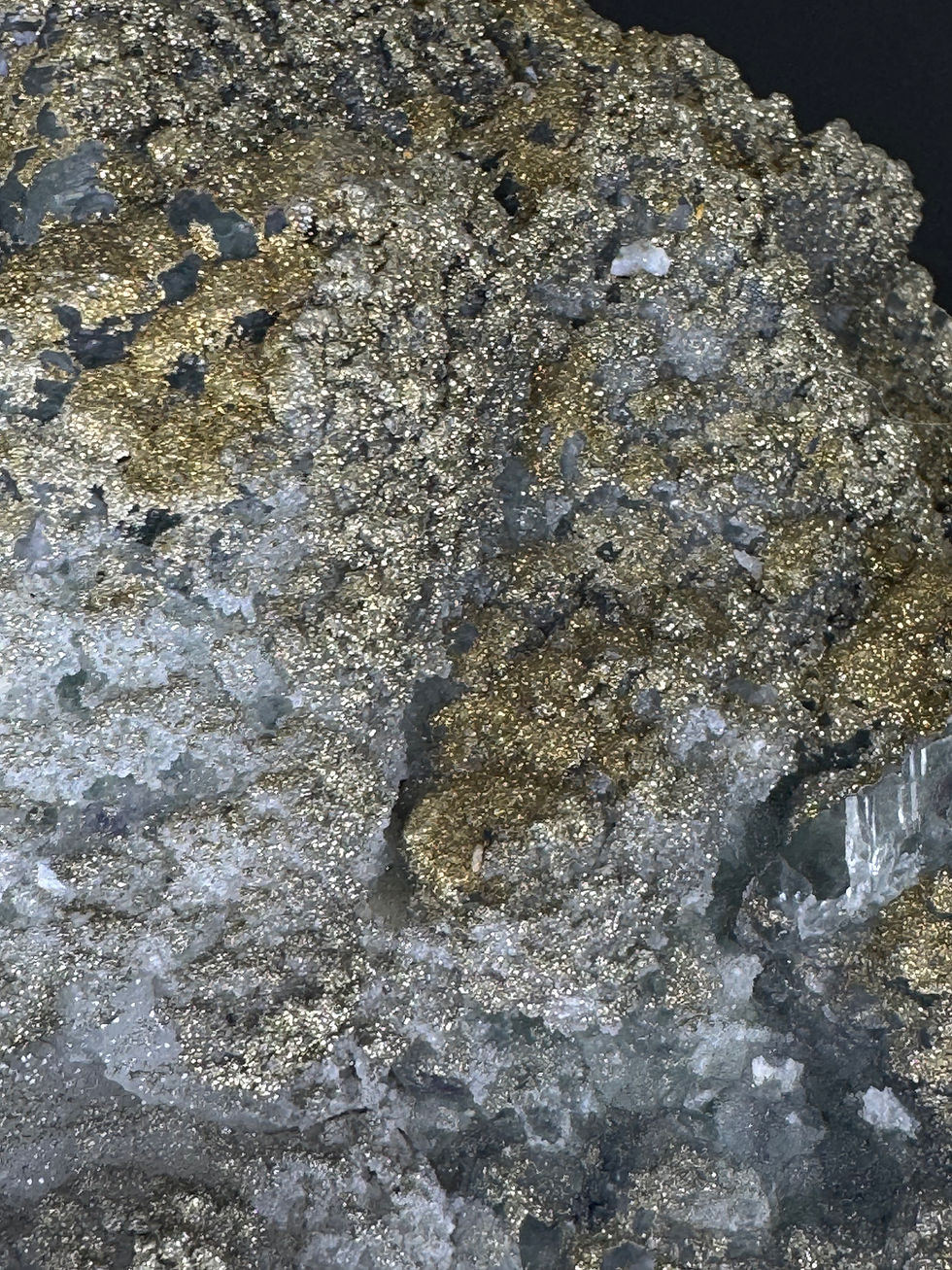 Thumbnail: Large pyrite x green fluorite 3.9kg pfs1