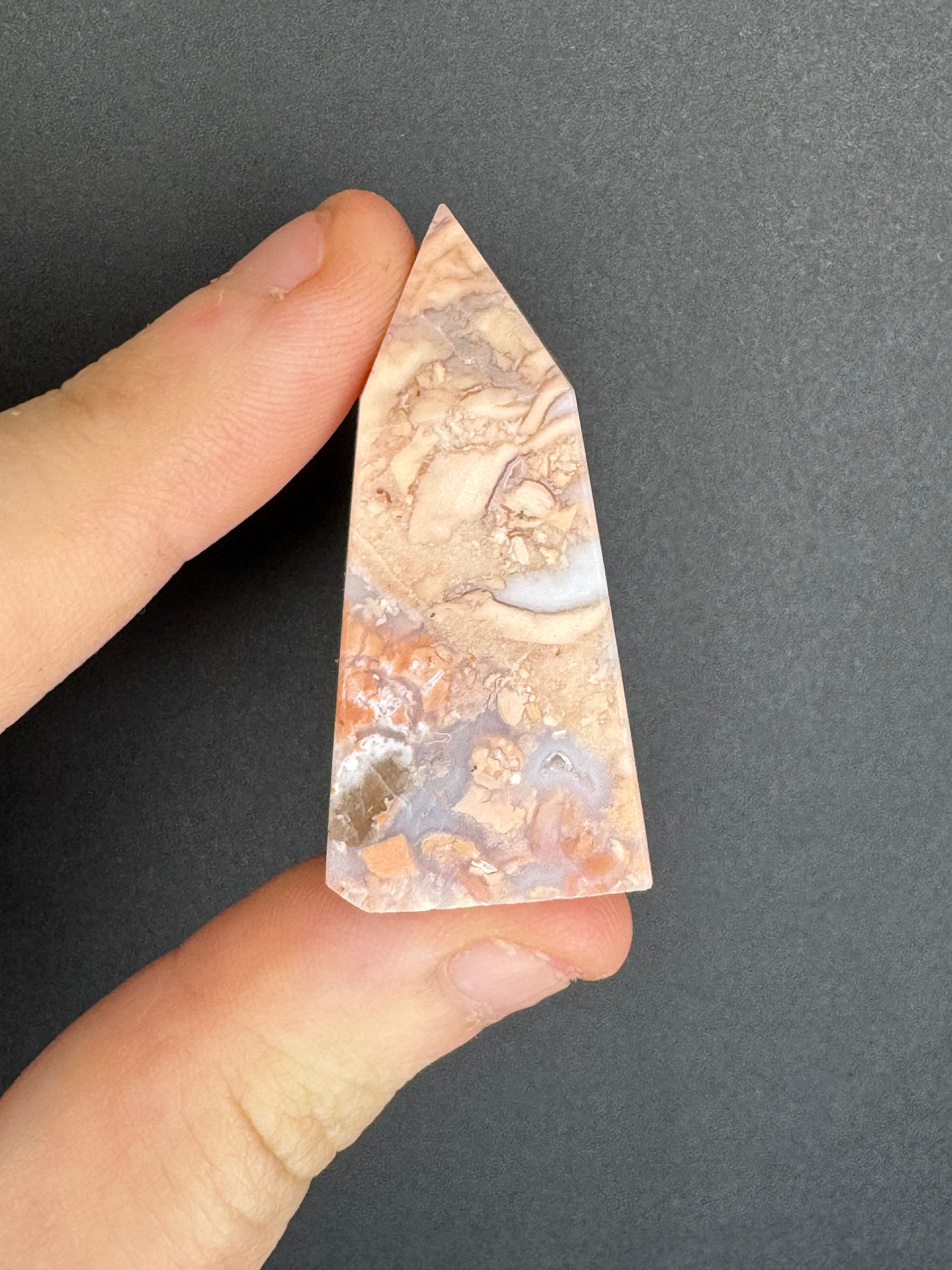 Pink agate mini tower pat12