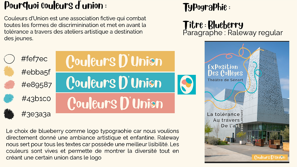 Charte graphique Couleurs d'Union