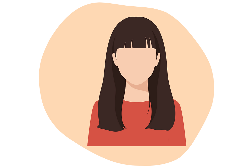 Illustration of a female in representation of a speech and language therapist