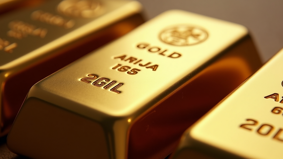 Close-up view of a certified gold bar with hallmark stamps