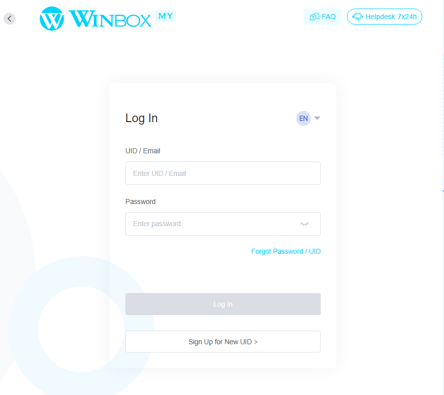 An image showing how Winbox Login looks like, to guide player along