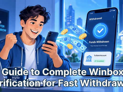 A Winbox player smile happily because he successfully withdrawn money in short time after verification