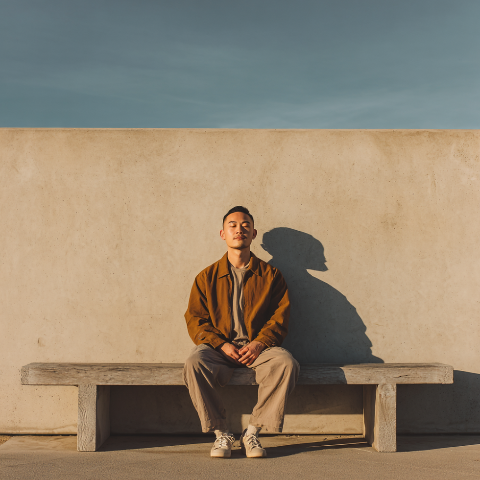 Minimalist image representing embodied calm and nervous system regulation for reducing porn cravings