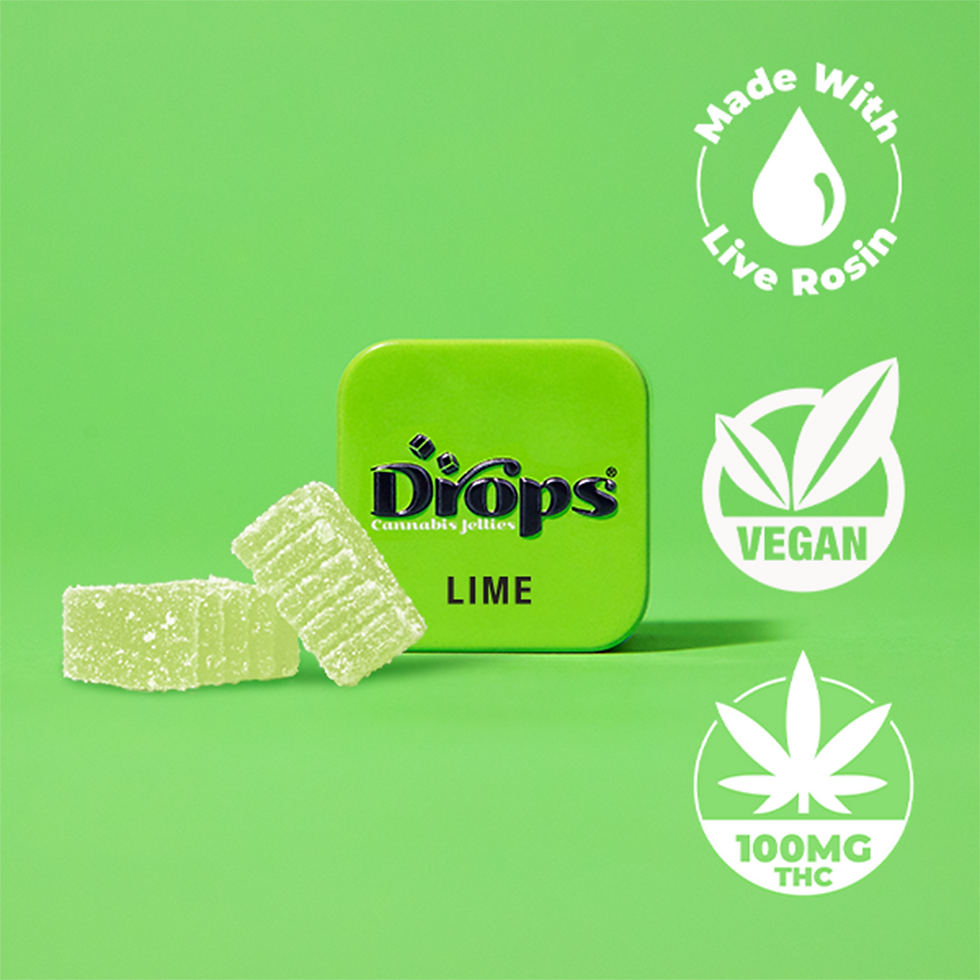 Drops Gummies Lime 2-Pk 100mgTHC
