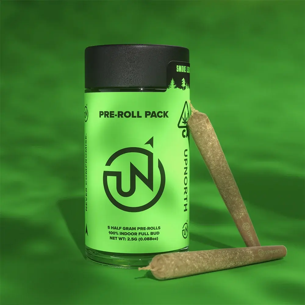 Up North PreRoll 5-pk Pineapple Express (H-S/I) 1g (25.21%THC)