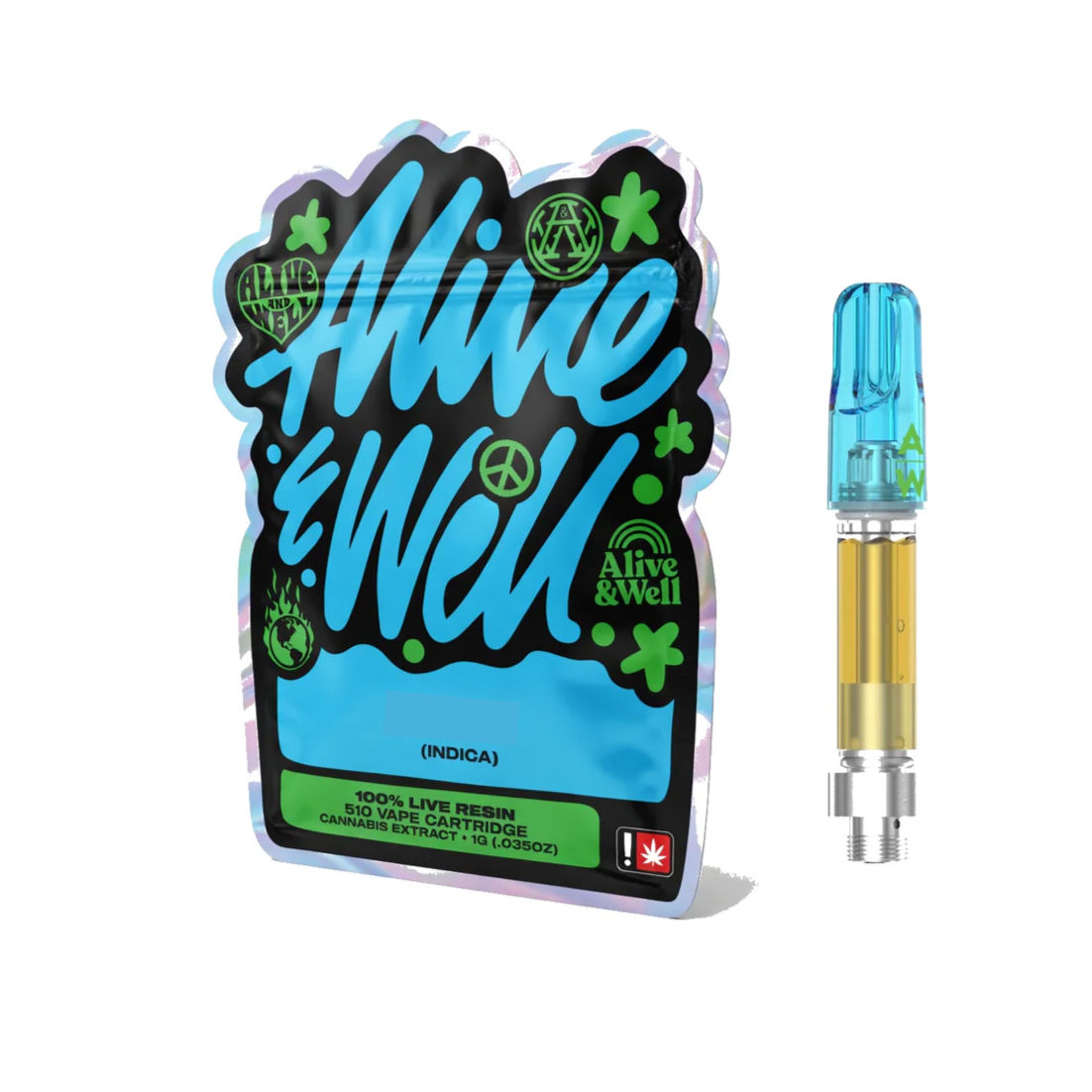 Alive and Well Cartridge Cured Resin Papaya (I) 1g (74.77%THC)