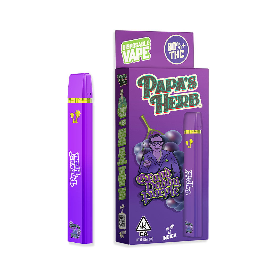 Papa's Herb AIO Cartridge Granddaddy Purp (I) 1g (93.82%THC)