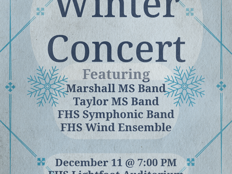 Winter Band Concert w/MMS & TMS Dec 11!