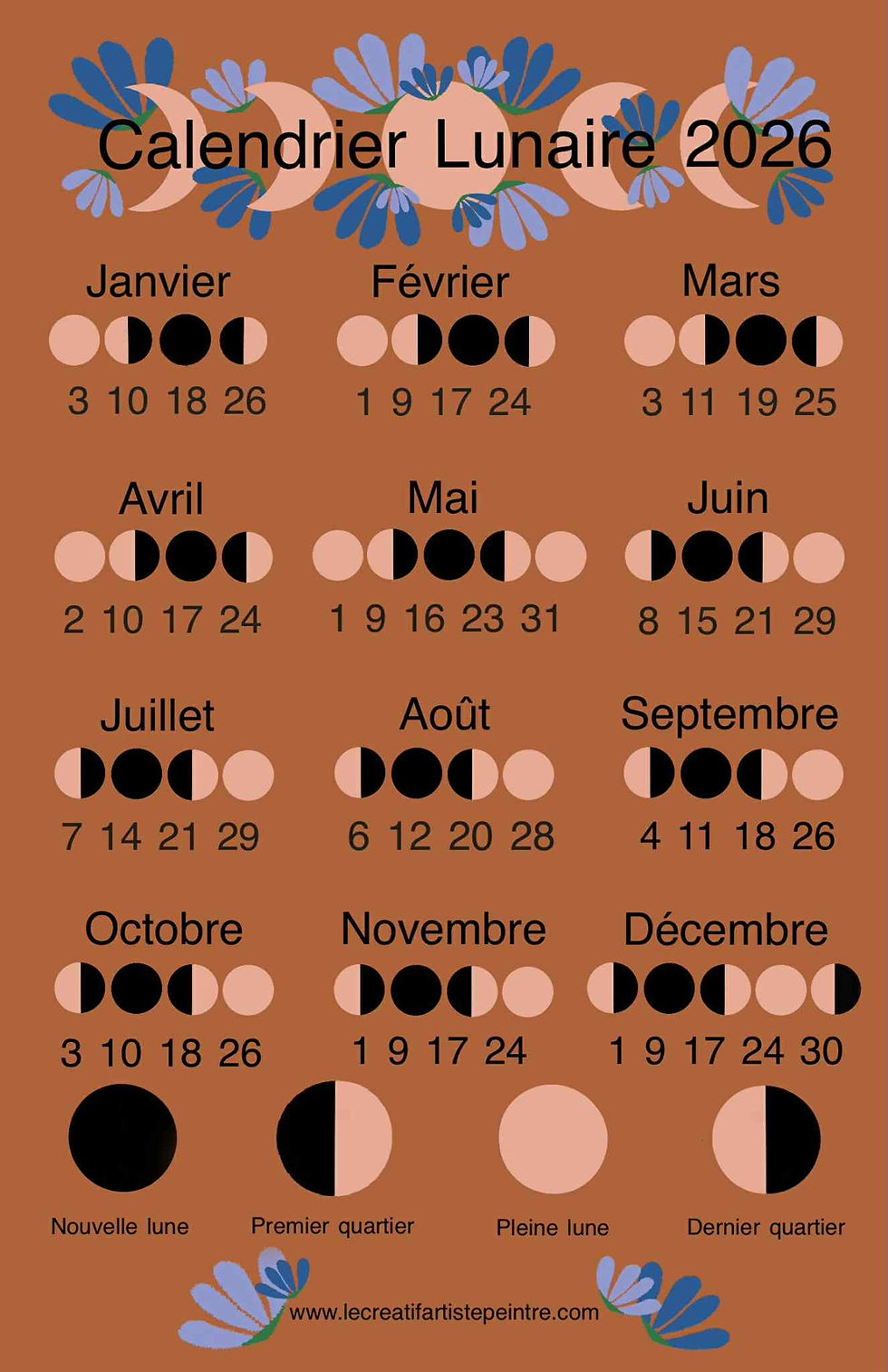 Miniature : LE CALENDRIER LUNAIRE 2026