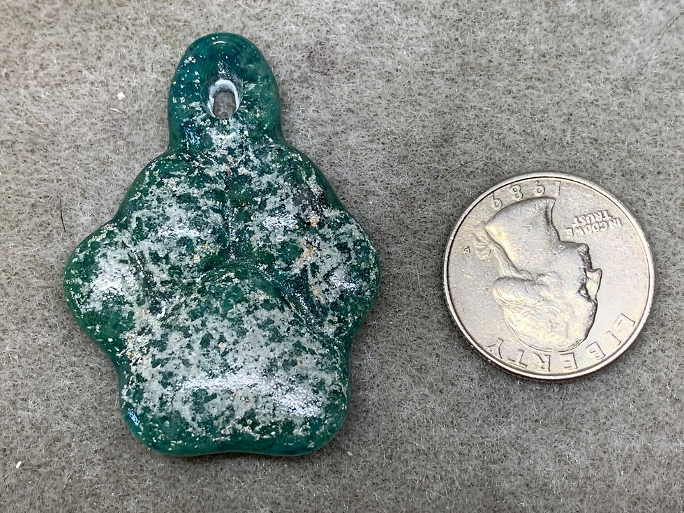 Thumbnail: Cremation Glass Paw Print Pendant