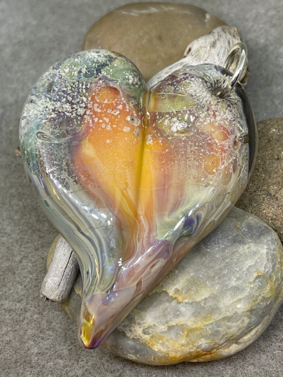 Thumbnail: Extra Large Glass Cremation Heart