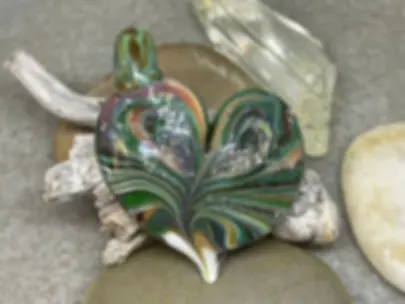 Cremation Ash Glass Heart Pendant with Glass Bail | Cremation Jewelry
