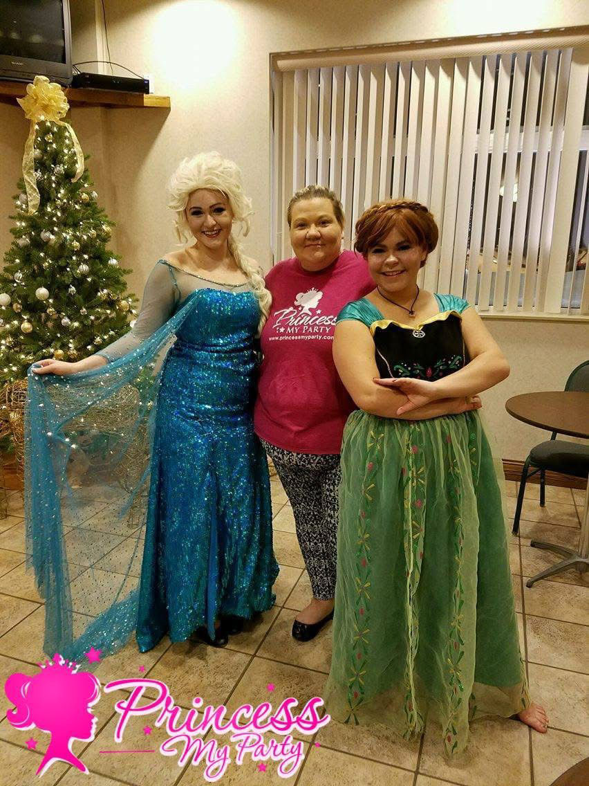 Submitted by Hannah Neubauer (Aimee’s daughter) Photo Above: Elsa is Abby Bellmer (Lounge singer in Las Vegas) and Anna is Hannah Neubauer, Aimee’s only child , a married mother of her 3 grandsons, OG Princess Anna!