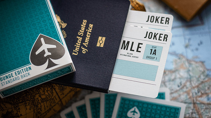 Thumbnail: Jetsetter Lounge Edition Playing Cards, Terminal Teal (噴射機貴賓室撲克牌啤牌 - 藍色)