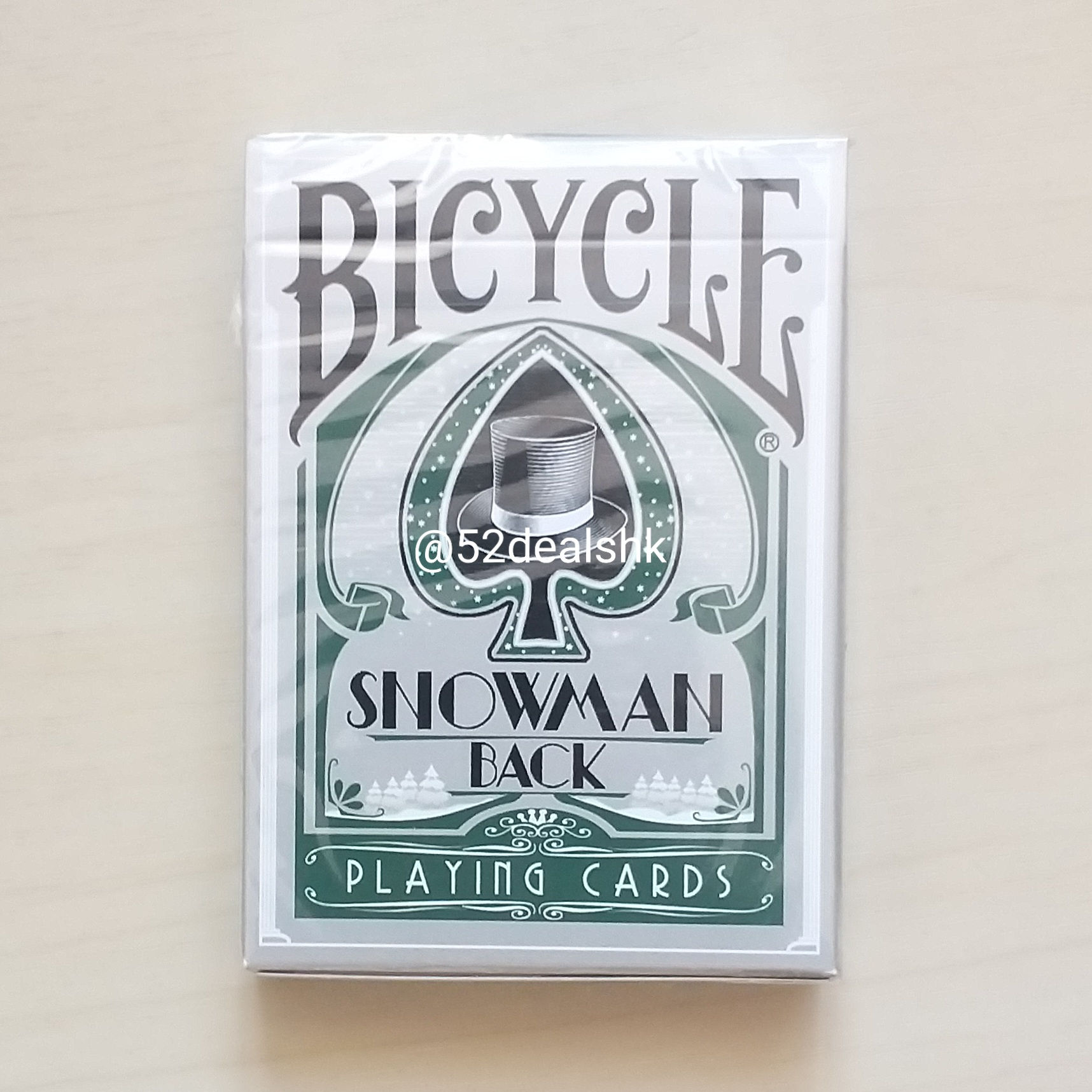 Bicycle Snowman Back Playing Cards - Green (Bicycle 雪人牌背撲克牌啤牌-綠色)