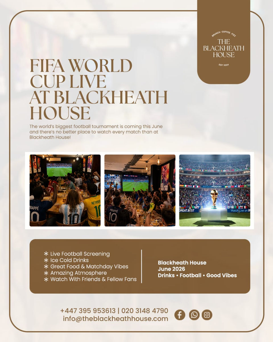 FIFA World cup Live at Blackheath House Flyer