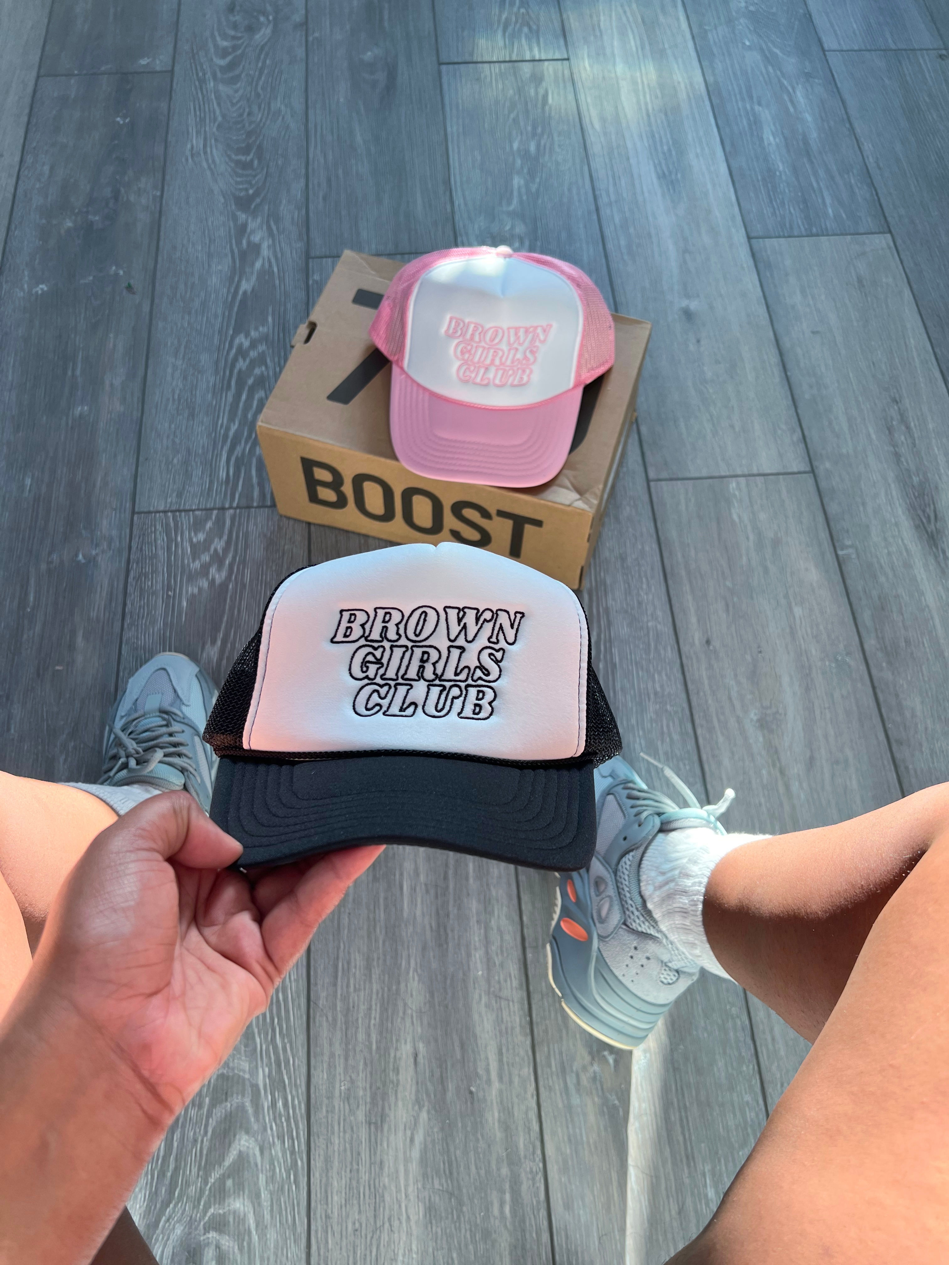 Brown Girls Club Trucker Hat (Black)