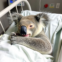 Female Koala relaxing in her hospital bed after a successful surgery!.jpg