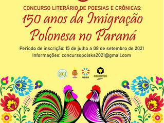 Concurso Literário de Poesias e Crônicas: 150 anos da imigração polonesa no Paraná