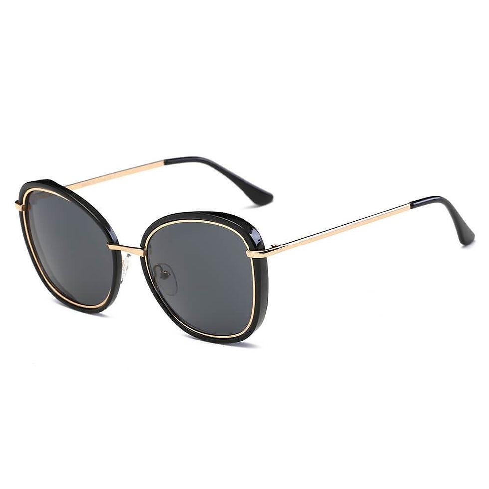 Thumbnail: BROOKVILLE | S2003 - Women Round Cat Eye Oversize Sunglasses