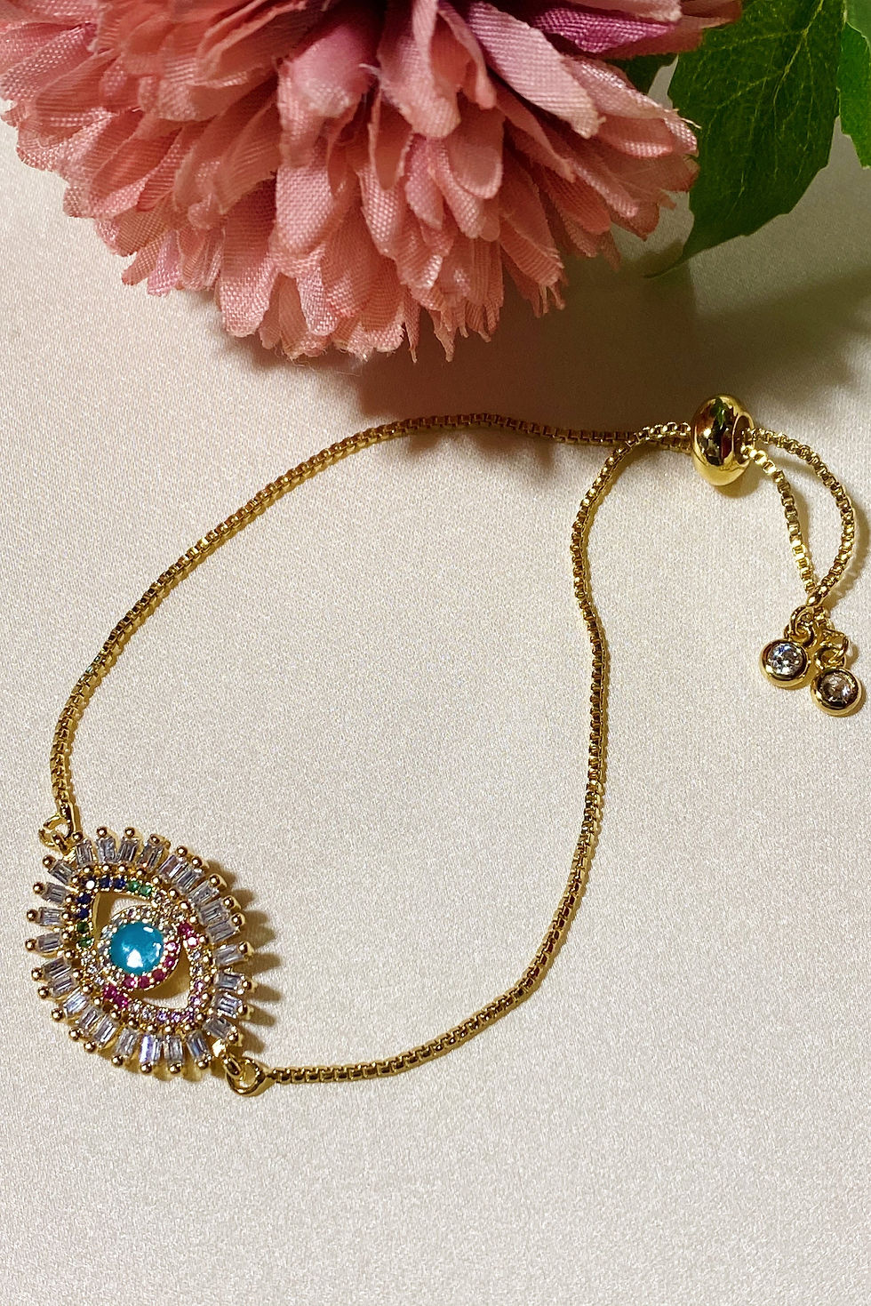 Thumbnail: Crystal Eye Slide Bracelet