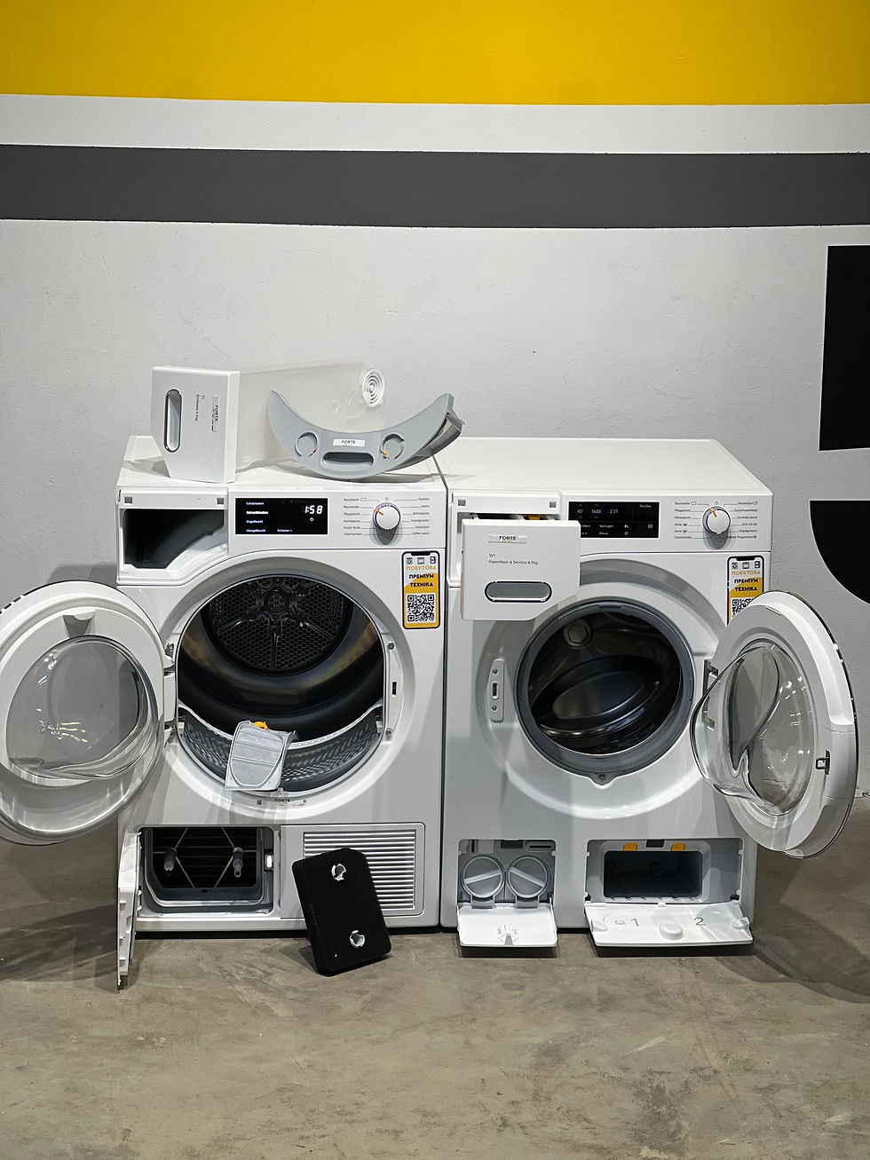 Miniatura: Пральна машина WWI 860 WPS та сушильна TWF 640 WP
